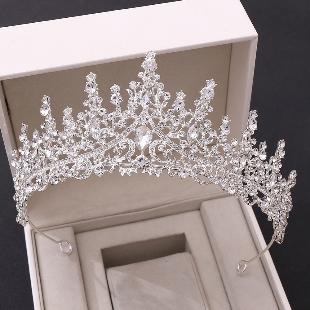 Diverse corone di cristallo color oro argento tiara sposa regina della moda per copricapo corona nuziale accessori per gioielli per capelli da sposa - Bridetobe.it