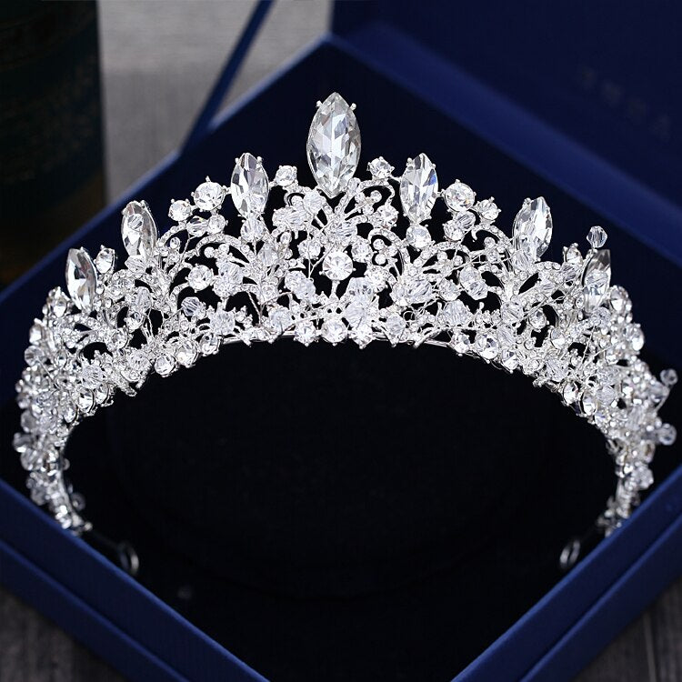 Diverse corone di cristallo color oro argento tiara sposa regina della moda per copricapo corona nuziale accessori per gioielli per capelli da sposa - Bridetobe.it