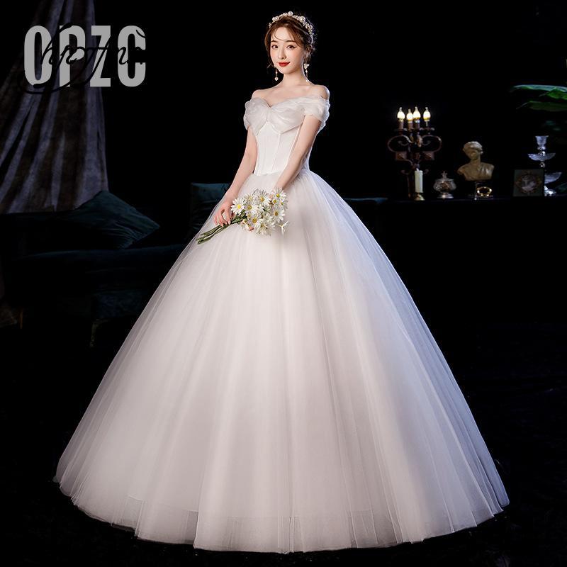 Plus Size Off The Shoulder Sweetheart Wedding Dress With Bow - Vestidos De Noiva 2023 Robe De Mariage