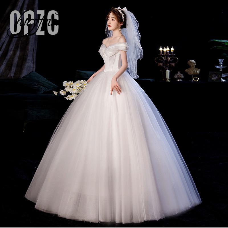 Plus Size Off The Shoulder Sweetheart Wedding Dress With Bow - Vestidos De Noiva 2023 Robe De Mariage