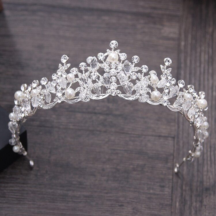 Diverse corone di cristallo color oro argento tiara sposa regina della moda per copricapo corona nuziale accessori per gioielli per capelli da sposa - Bridetobe.it