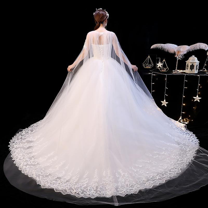 2023 Vintage Wedding Dress with Elegant Court Train and Lace Embroidery - Princess Style
