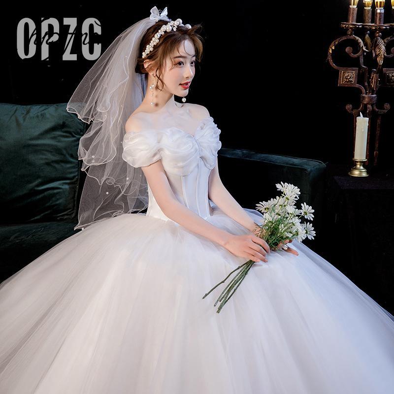 Plus Size Off The Shoulder Sweetheart Wedding Dress With Bow - Vestidos De Noiva 2023 Robe De Mariage