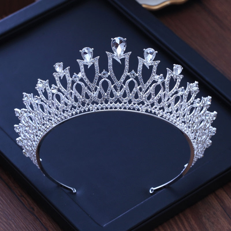 Diverse corone di cristallo color oro argento tiara sposa regina della moda per copricapo corona nuziale accessori per gioielli per capelli da sposa - Bridetobe.it