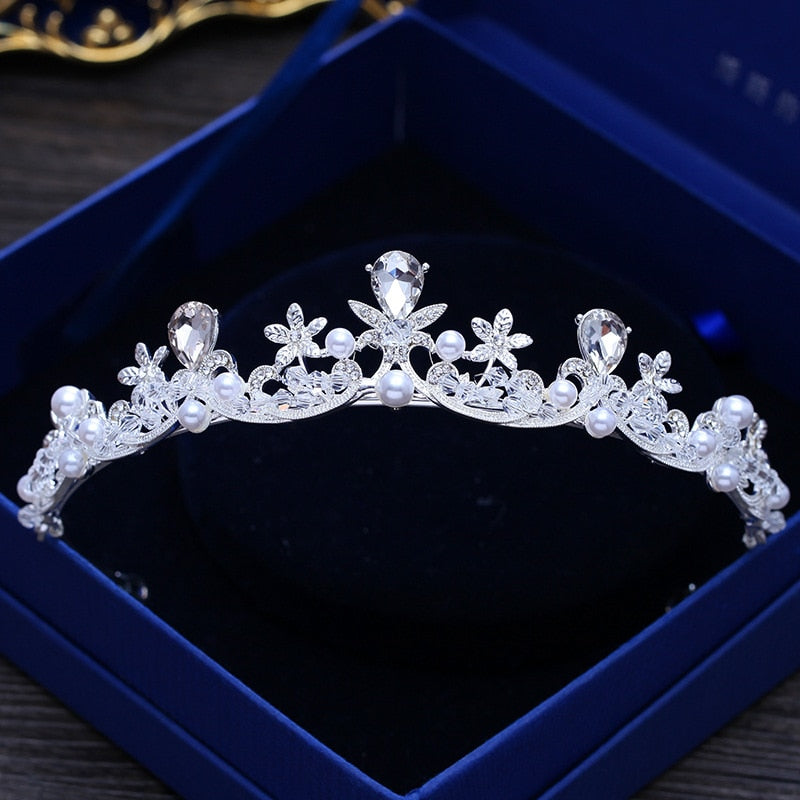Diverse corone di cristallo color oro argento tiara sposa regina della moda per copricapo corona nuziale accessori per gioielli per capelli da sposa - Bridetobe.it