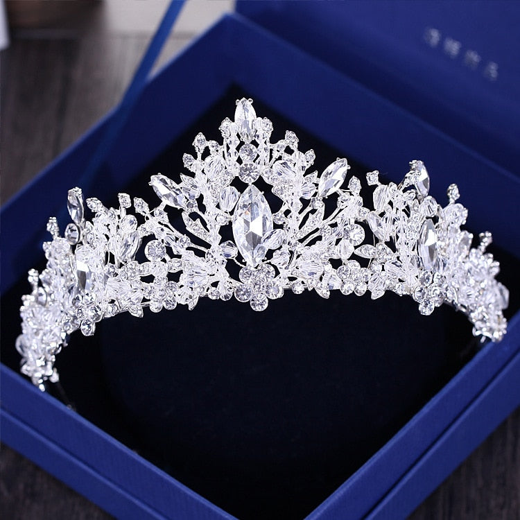 Diverse corone di cristallo color oro argento tiara sposa regina della moda per copricapo corona nuziale accessori per gioielli per capelli da sposa - Bridetobe.it