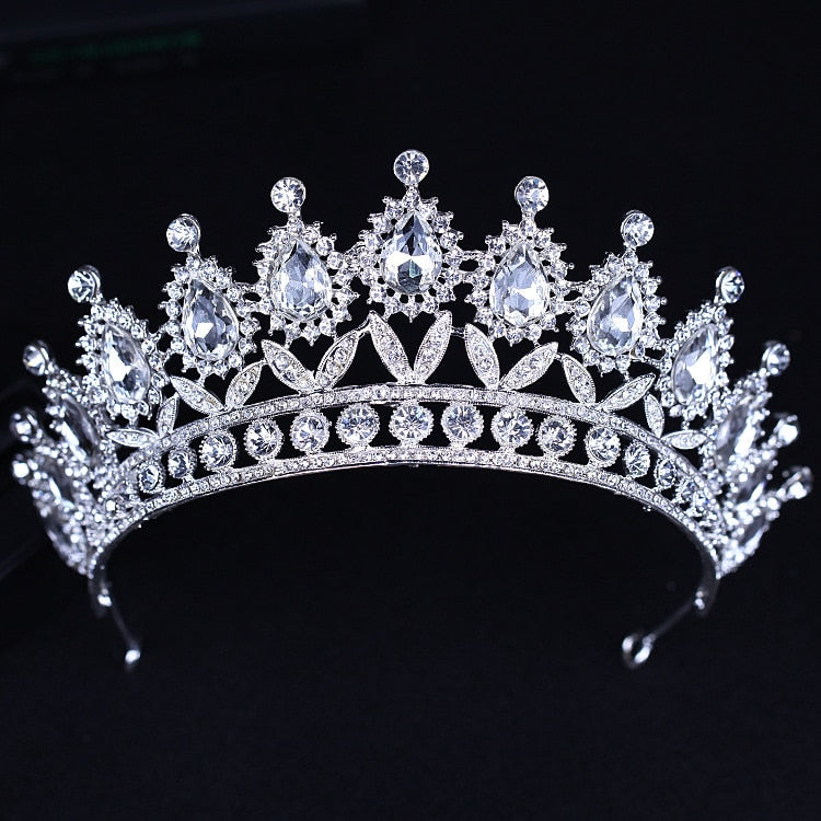 Diverse corone di cristallo color oro argento tiara sposa regina della moda per copricapo corona nuziale accessori per gioielli per capelli da sposa - Bridetobe.it