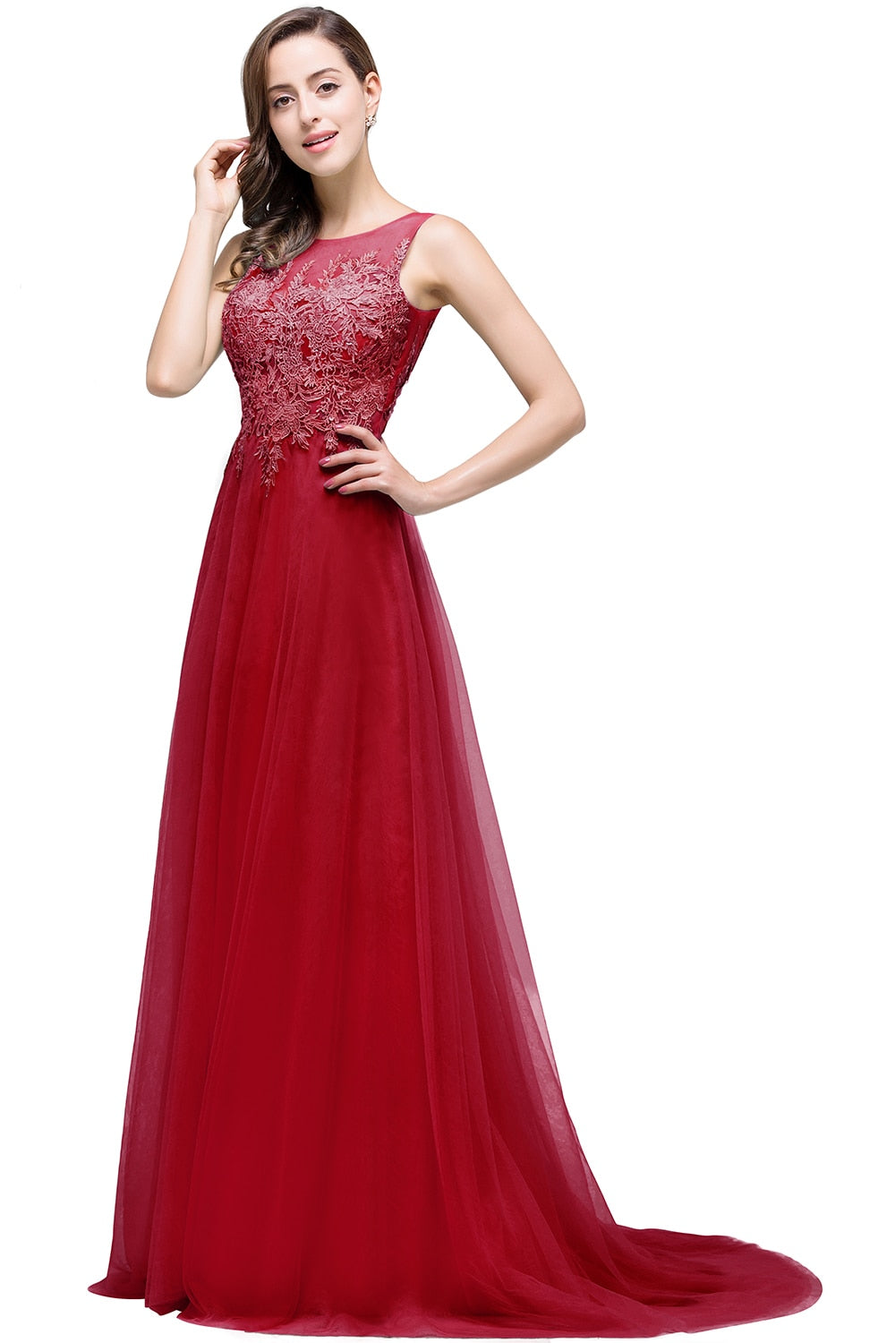 Eleganti abiti da damigella d'onore in chiffon estivo A Line lunghi abiti da festa per gli ospiti di nozze - Bridetobe.it