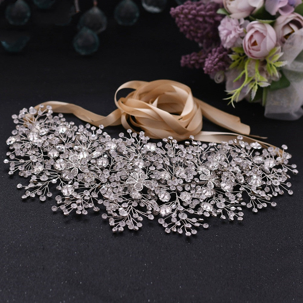 Cintura di lusso fatta a mano con cristalli di strass in lega - Accessori per sposa - Bridetobe.it