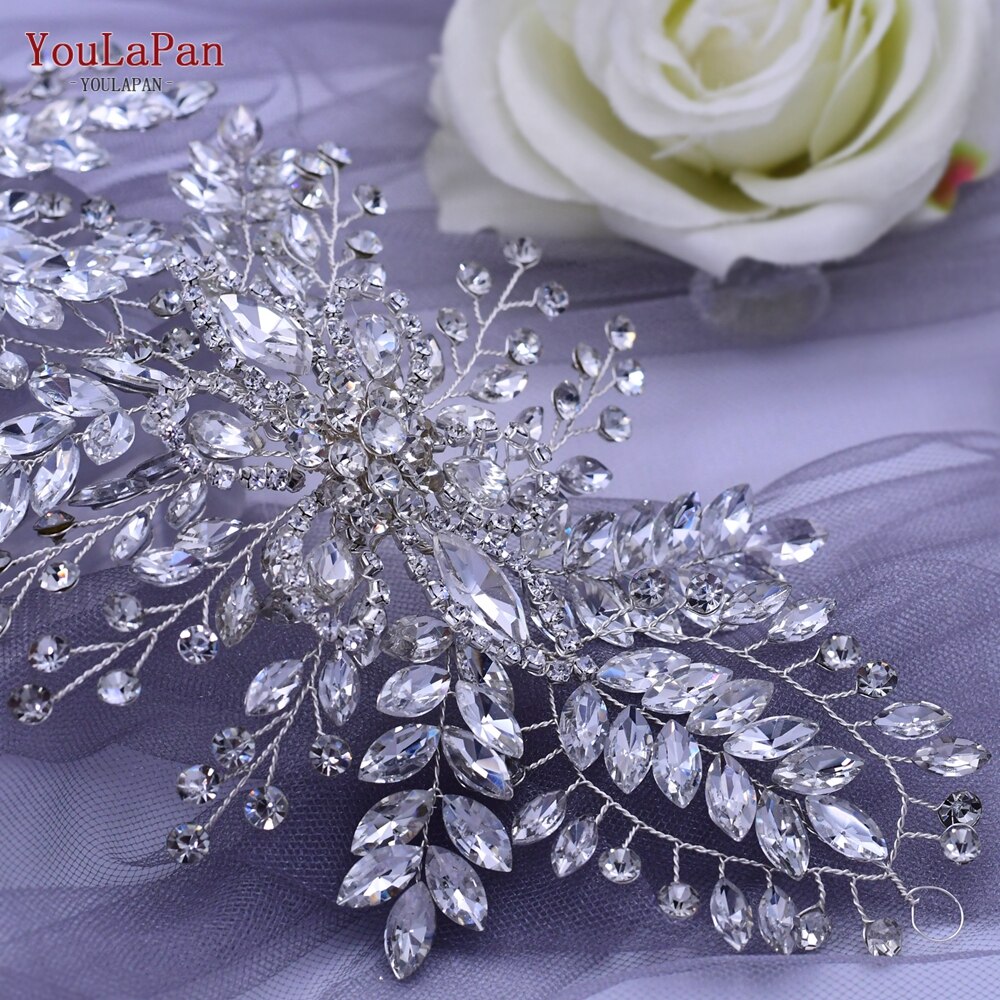 Fascia per capelli Nuziale con Strass a Forma di Fiore Fatto a Mano con Cristalli per un Look di Lusso" - Bridetobe.it