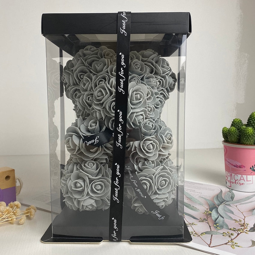 Orso di Rose Eterne Creativo per San Valentino, Natale e Matrimonio - Bridetobe.it