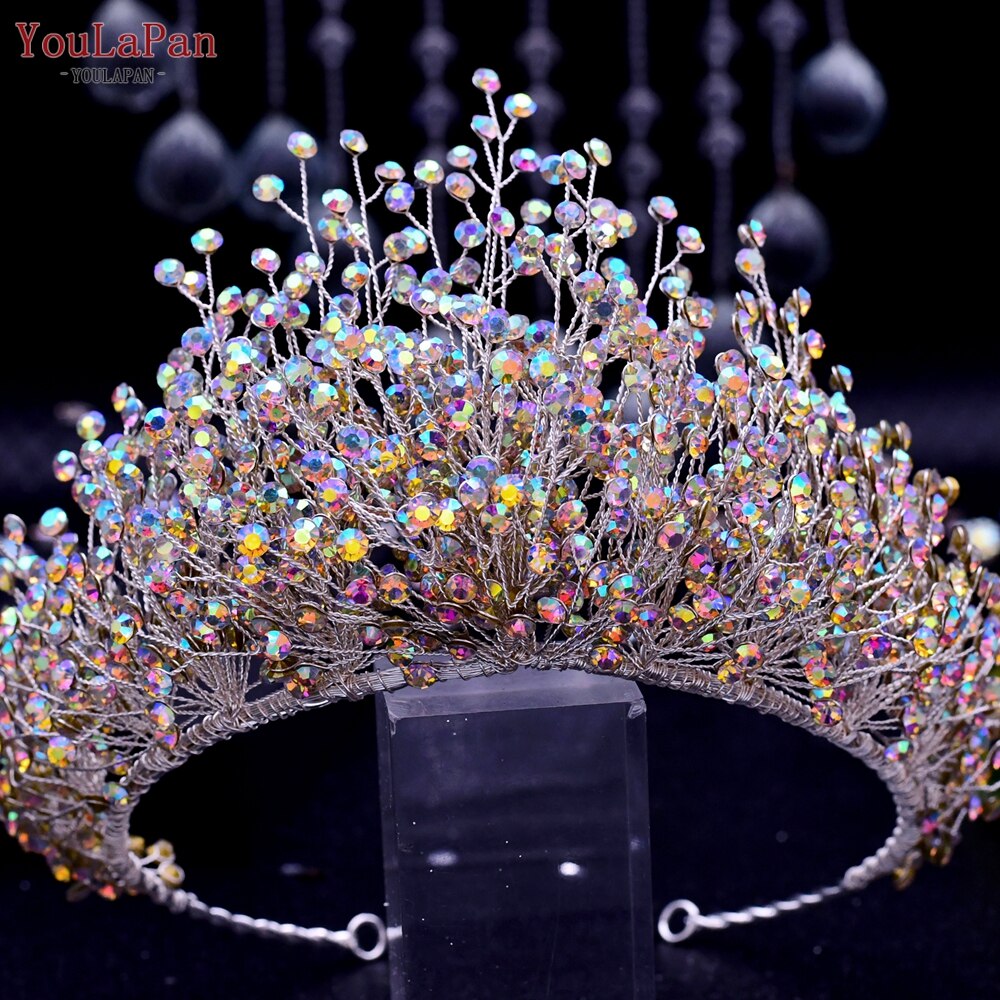 Fasce per capelli Corona da sposa di lusso fatti a mano con perle e cristalli - Bridetobe.it