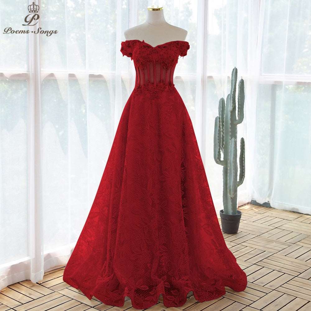 Abito da cerimonia elegante con paillettes e merletti grigi a fiori - Bridetobe.it