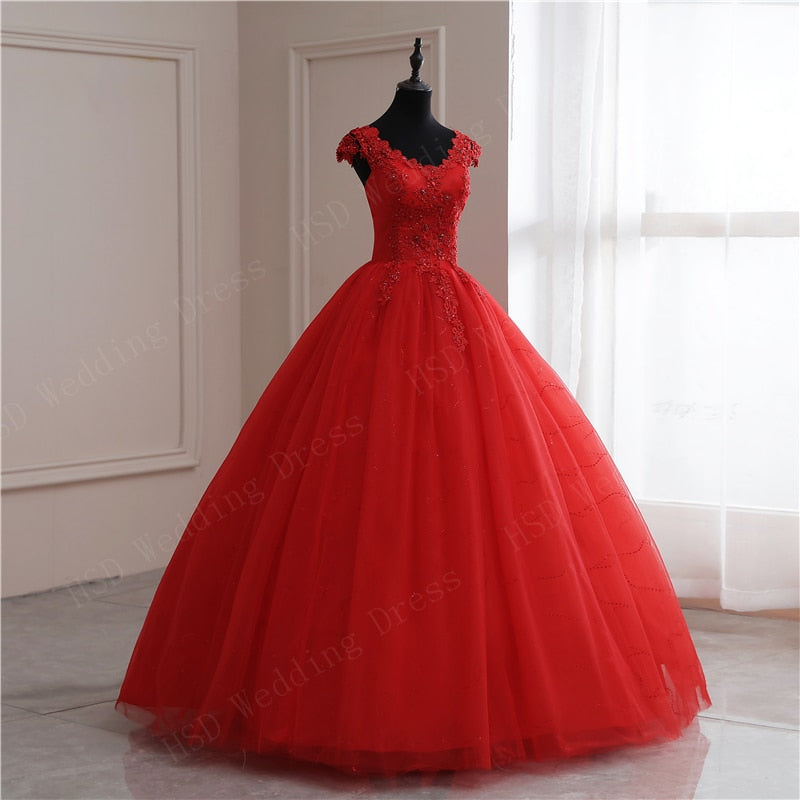 Abito da ballo senza maniche in pizzo, stile dolce principessa - Bridetobe.it