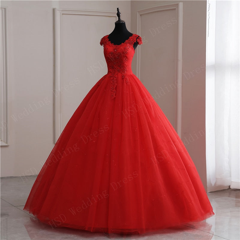 Abito da ballo senza maniche in pizzo, stile dolce principessa - Bridetobe.it