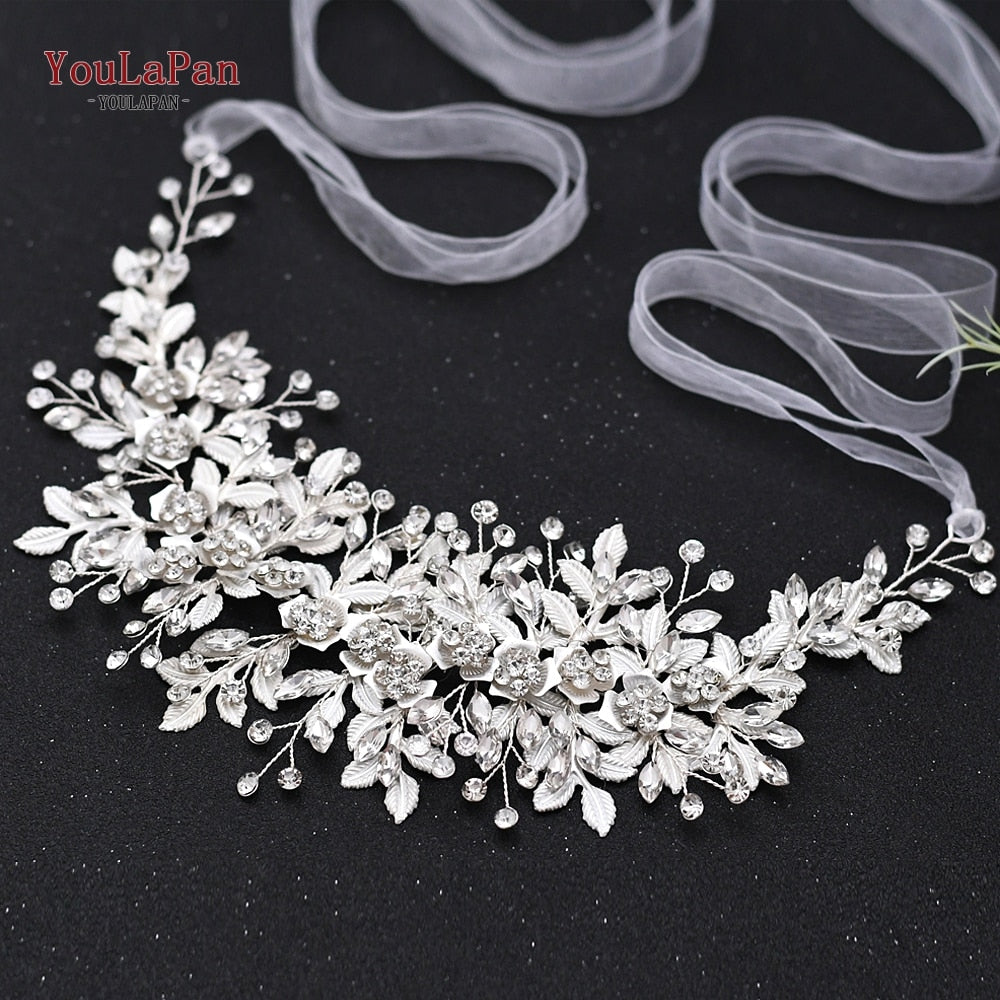 Accessori da sposa-Corona di Strass e Diademi in Strass per Concorso di Bellezza, Matrimonio e Accessori per Capelli da Sposa - Forma di  Fiori Fatta a Mano - Bridetobe.it