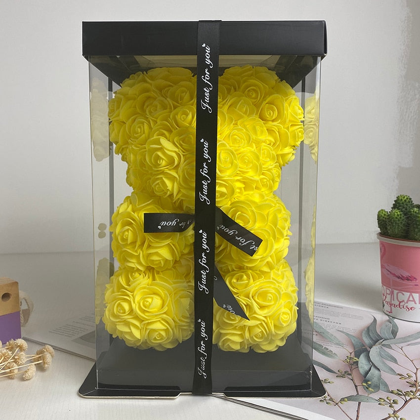 Orso di Rose Eterne Creativo per San Valentino, Natale e Matrimonio - Bridetobe.it