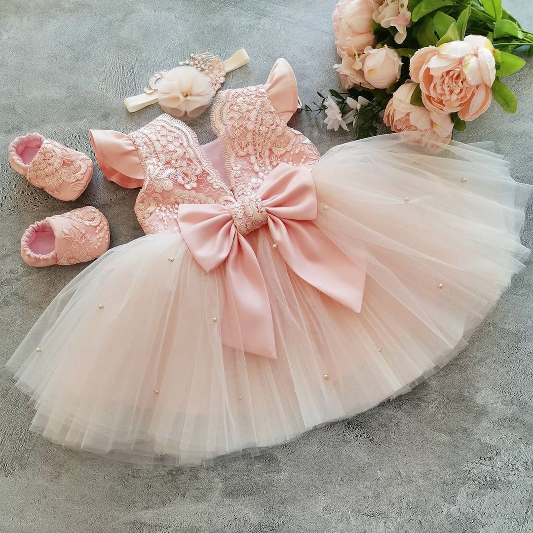 Vestiti estivi per bambina del 2023 con fiocco carino, vestito principessa per compleanno, matrimonio, festa e battesimo - Bridetobe.it
