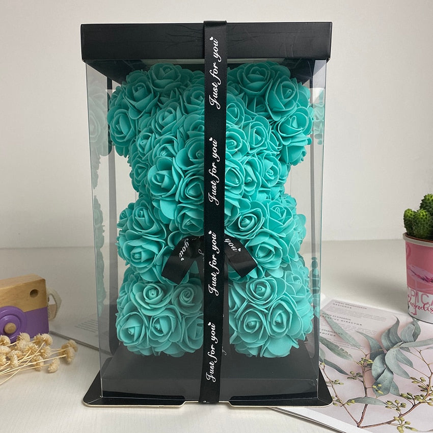 Orso di Rose Eterne Creativo per San Valentino, Natale e Matrimonio - Bridetobe.it