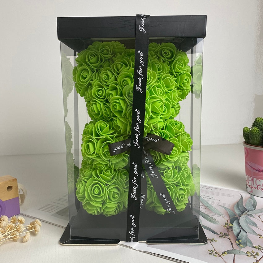 Orso di Rose Eterne Creativo per San Valentino, Natale e Matrimonio - Bridetobe.it