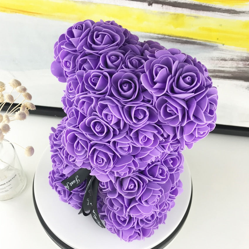 Orso di Rose Eterne Creativo per San Valentino, Natale e Matrimonio - Bridetobe.it