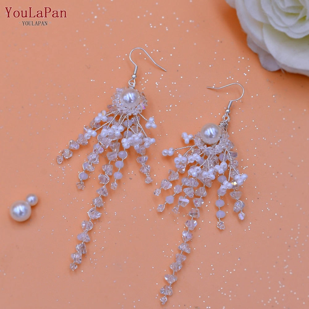 Fasce per capelli Corona da sposa di lusso fatti a mano con perle e cristalli - Bridetobe.it