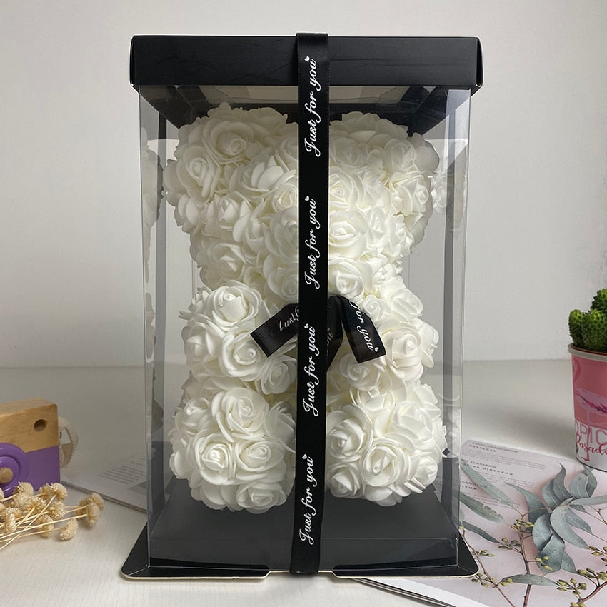 Orso di Rose Eterne Creativo per San Valentino, Natale e Matrimonio - Bridetobe.it