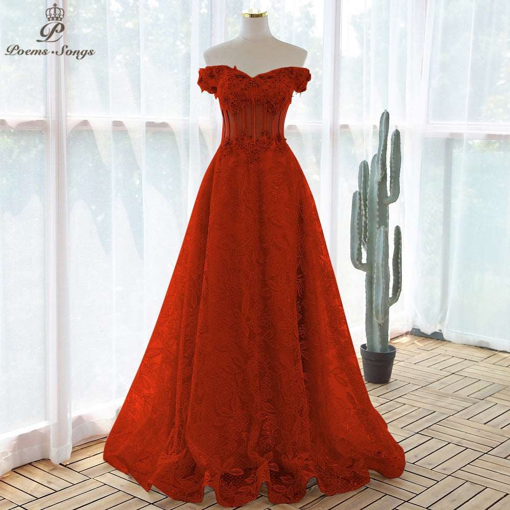 Abito da cerimonia elegante con paillettes e merletti grigi a fiori - Bridetobe.it