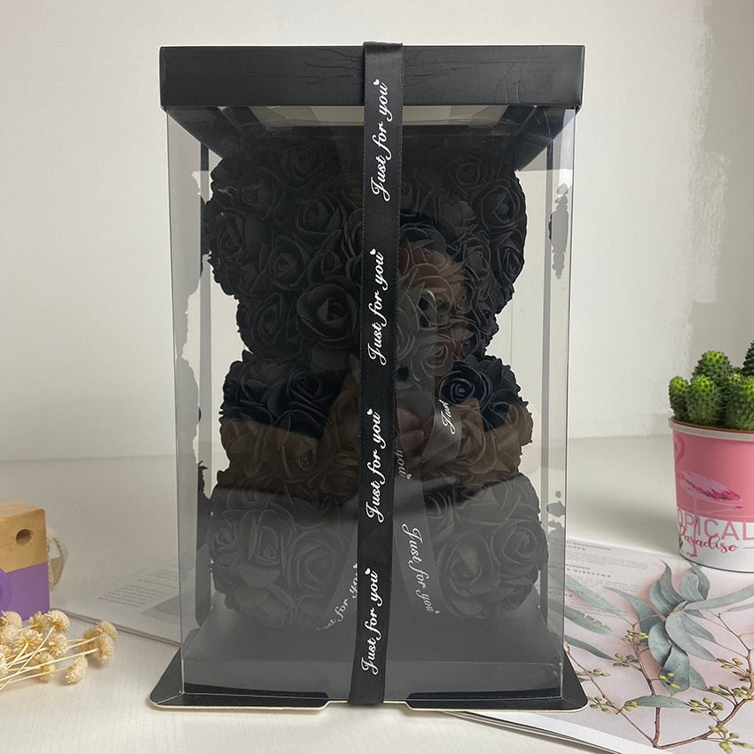 Orso di Rose Eterne Creativo per San Valentino, Natale e Matrimonio - Bridetobe.it