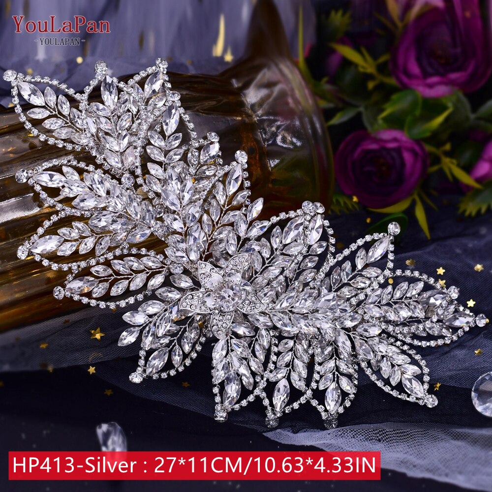 Fasce per capelli da sposa di lusso fatti a mano a forma di fiore con cristalli - Bridetobe.it