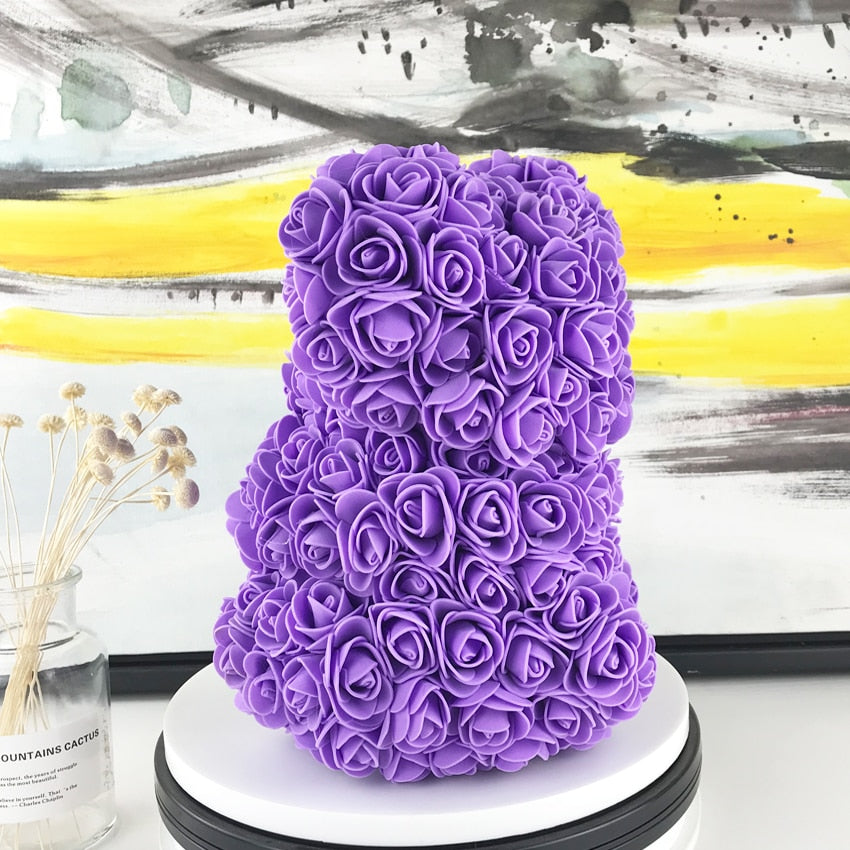 Orso di Rose Eterne Creativo per San Valentino, Natale e Matrimonio - Bridetobe.it