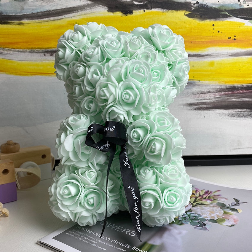 Orso di Rose Eterne Creativo per San Valentino, Natale e Matrimonio - Bridetobe.it