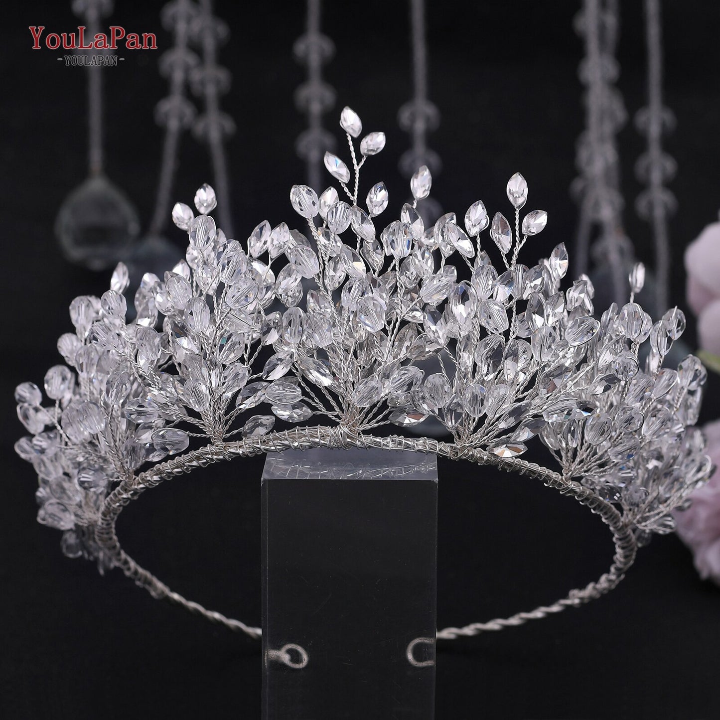 Fasce per capelli Corona da sposa di lusso fatti a mano con perle e cristalli - Bridetobe.it