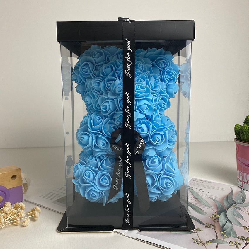 Orso di Rose Eterne Creativo per San Valentino, Natale e Matrimonio - Bridetobe.it