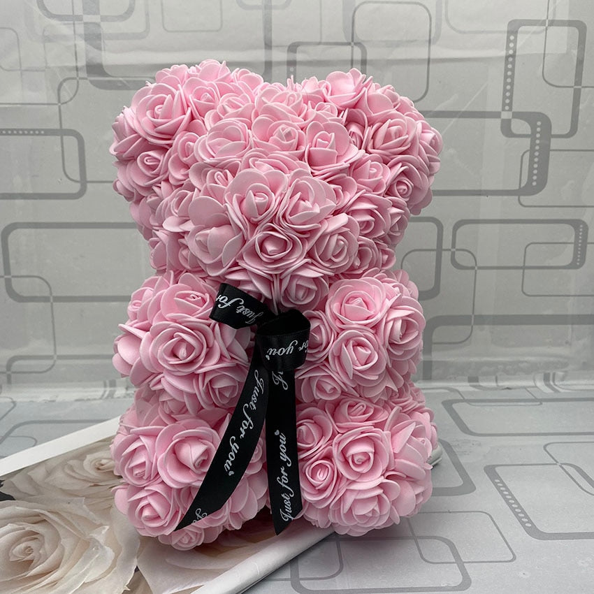 Orso di Rose Eterne Creativo per San Valentino, Natale e Matrimonio - Bridetobe.it