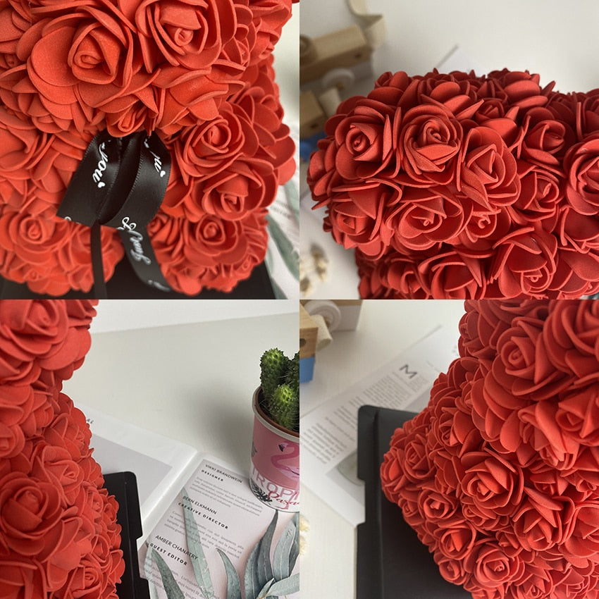 Orso di Rose Eterne Creativo per San Valentino, Natale e Matrimonio - Bridetobe.it