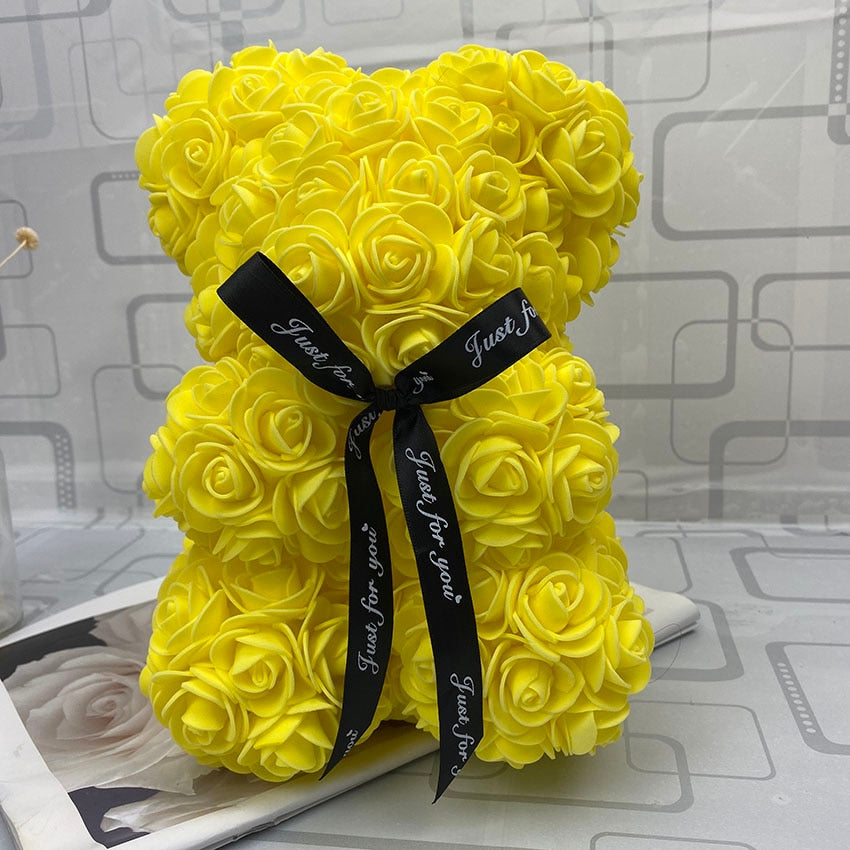 Orso di Rose Eterne Creativo per San Valentino, Natale e Matrimonio - Bridetobe.it