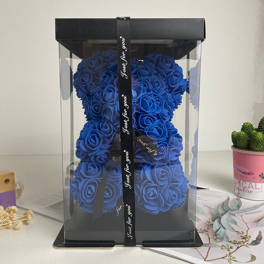 Orso di Rose Eterne Creativo per San Valentino, Natale e Matrimonio - Bridetobe.it