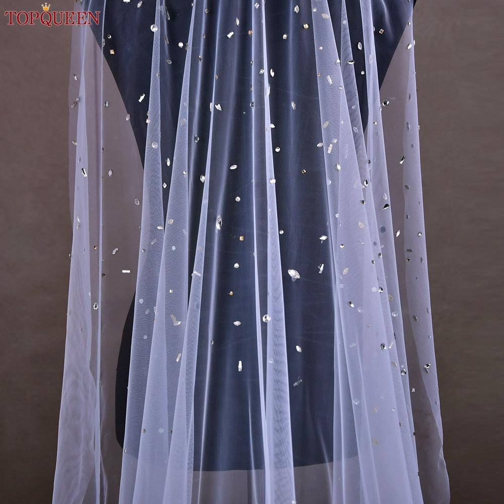 Velo da sposa-Accessori di lusso per matrimoni con stelle d'oro scintillanti in cristallo diamante per sposa 2023 - Bridetobe.it