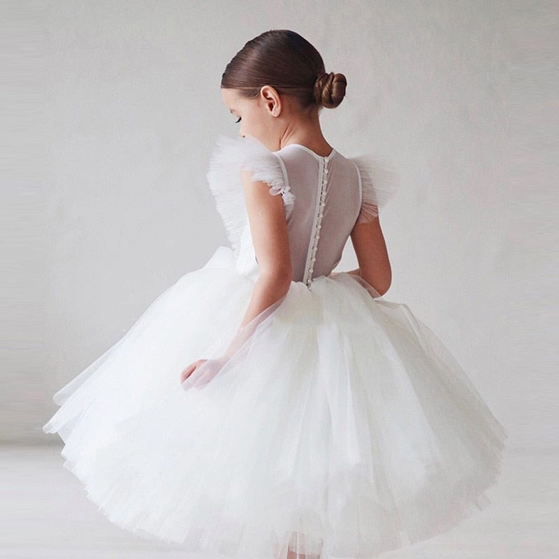 Abito da cerimonia per bambina con paillettes, tutù e gonna da festa, battesimo, compleanno - Bridetobe.it