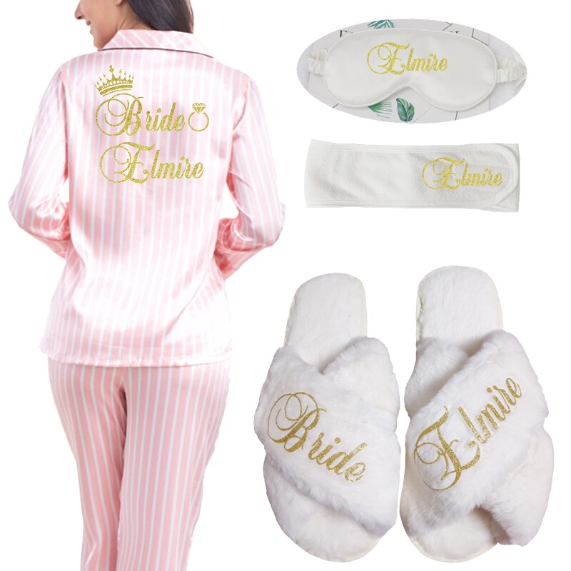 Set Pigiama Seta Finta Personalizzato con Nome per Matrimonio: Comfort e Stile - Bridetobe.it