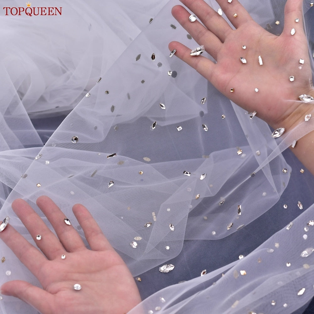 Velo da sposa-Accessori di lusso per matrimoni con stelle d'oro scintillanti in cristallo diamante per sposa 2023 - Bridetobe.it