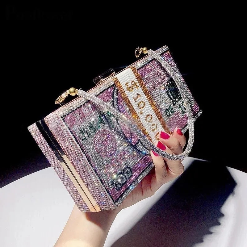 Pochette chic di alta qualità con design a dollari