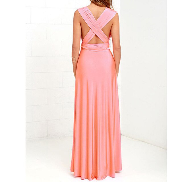 Sexy maxi abiti da damigella d'onore Abiti lunghi da festa multiway Swing Dress convertibile Infinity Robe damigelle d'onore Boho abito da donna - Bridetobe.it