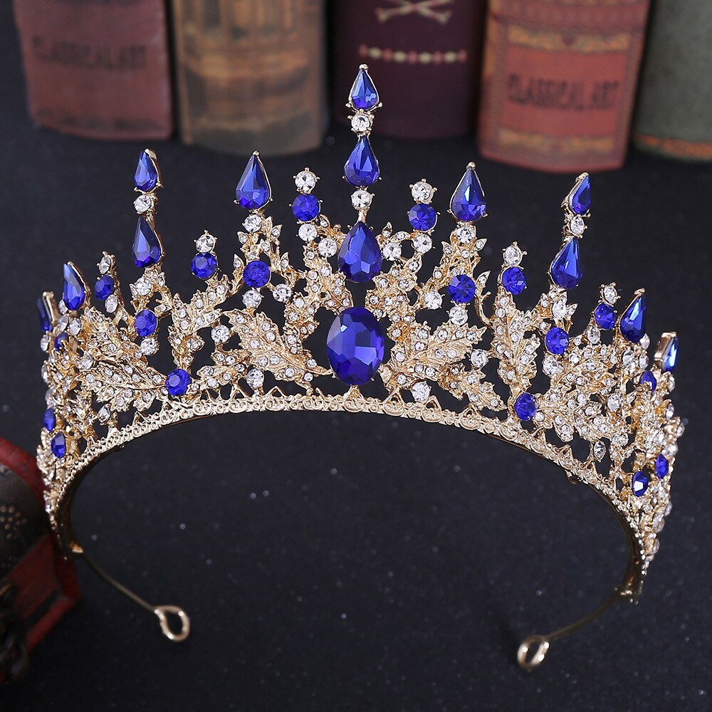 Fasce barocche vintage Diademi di cristallo viola Corone Sposa Noiva Copricapo Nuziale Festa nuziale Gioielli per capelli Corona di strass - Bridetobe.it