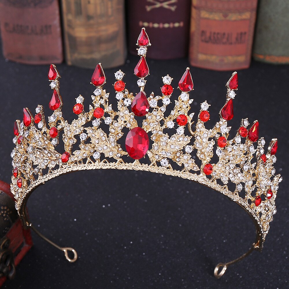 Fasce barocche vintage Diademi di cristallo viola Corone Sposa Noiva Copricapo Nuziale Festa nuziale Gioielli per capelli Corona di strass - Bridetobe.it