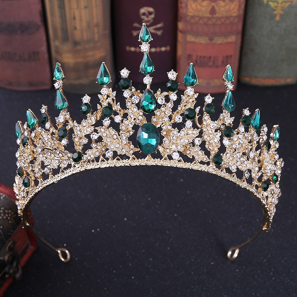 Fasce barocche vintage Diademi di cristallo viola Corone Sposa Noiva Copricapo Nuziale Festa nuziale Gioielli per capelli Corona di strass - Bridetobe.it