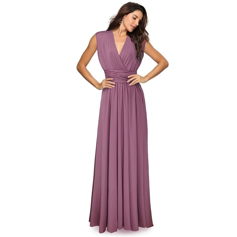 Abito da damigella d'onore maxi boho convertibile avvolgente a più vie da donna sexy abito lungo abito da festa Infinity Robe - Bridetobe.it