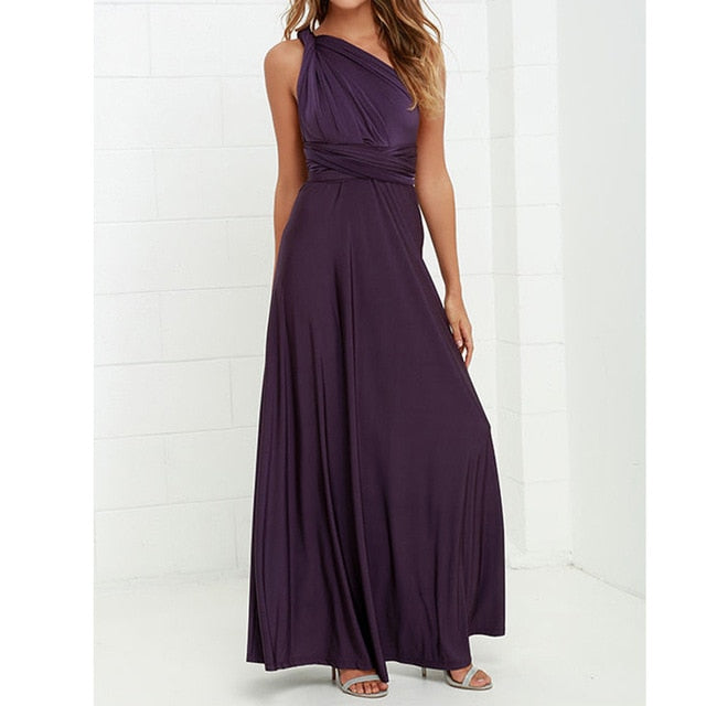 Abito da damigella d'onore maxi boho convertibile avvolgente a più vie da donna sexy abito lungo abito da festa Infinity Robe - Bridetobe.it