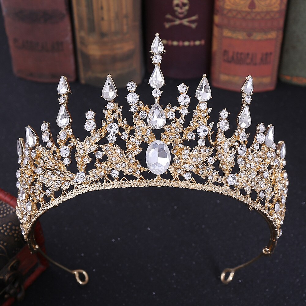 Fasce barocche vintage Diademi di cristallo viola Corone Sposa Noiva Copricapo Nuziale Festa nuziale Gioielli per capelli Corona di strass - Bridetobe.it